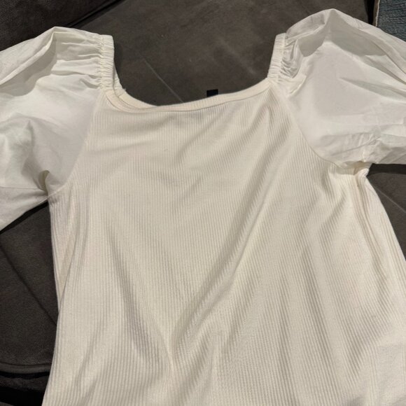 J Crew cream puff short sleeve ribbed shirt - Picture 1 of 4